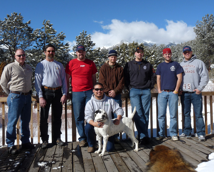 Who invited Charlie? No, seriously. Ember wants to know who said Charlie could just walk up and poke his head in the class photo for Fire Instructor I, #11 on a beautiful afternoon in late January?